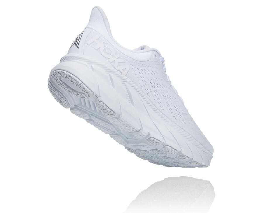 Hoka One One Mens Running Shoes - Clifton 7 - White - BKJP62517